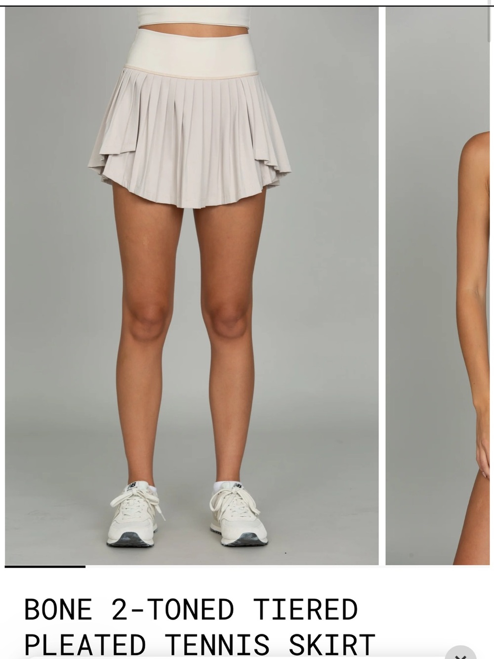Goldhinge Bone two Tiered Pleated Tennis Skirt Shorts